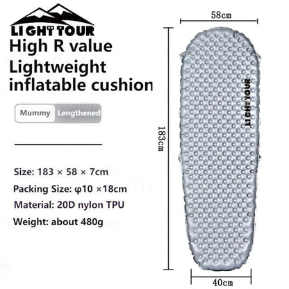 Light Tour Ultralight R3.5/R5.8 Insulated Sleeping Pad 20D Nylon