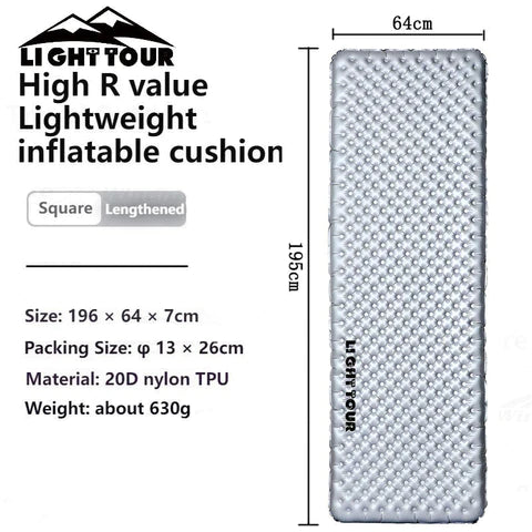 Light Tour Ultralight R3.5/R5.8 Insulated Sleeping Pad 20D Nylon