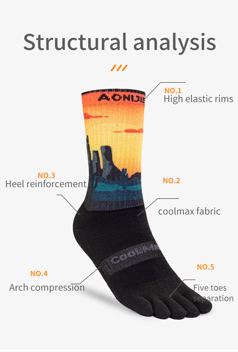 Aonijie Anti Blister Toe Socks - Mid