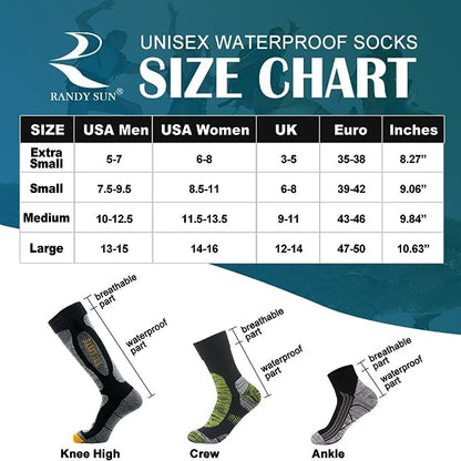 Randy Sun Mid Calf Waterproof socks