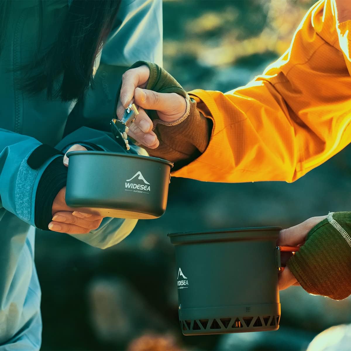 Widesea Camping 800ml Pot + 500ml Pan / 290g