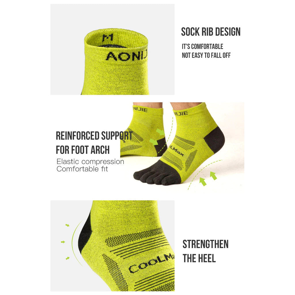 Aonijie Anti Blister Toe Socks - Quarter 3 pairs